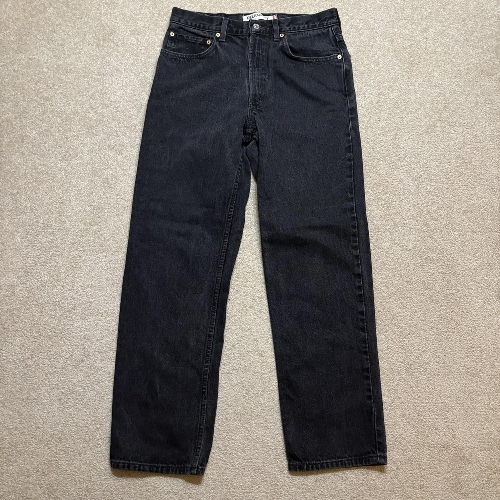 Vtg Levis 550 Jeans Mens 32x32 Black Relaxed Fit Tapered Denim Pants USA Y2K 00s